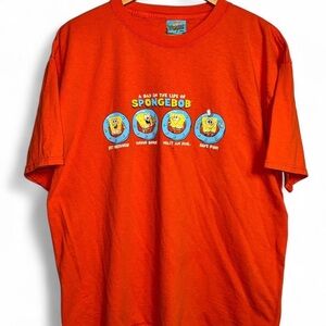 Nickelodeon SpongeBob SquarePants Vibrant Orange Tee Men’s XL